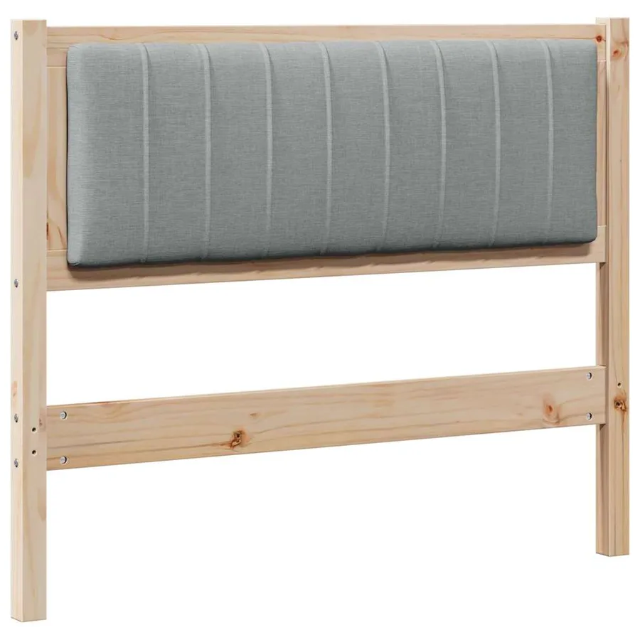 Tête de lit capitonnée Gris clair 100 cm Pin massif - 2