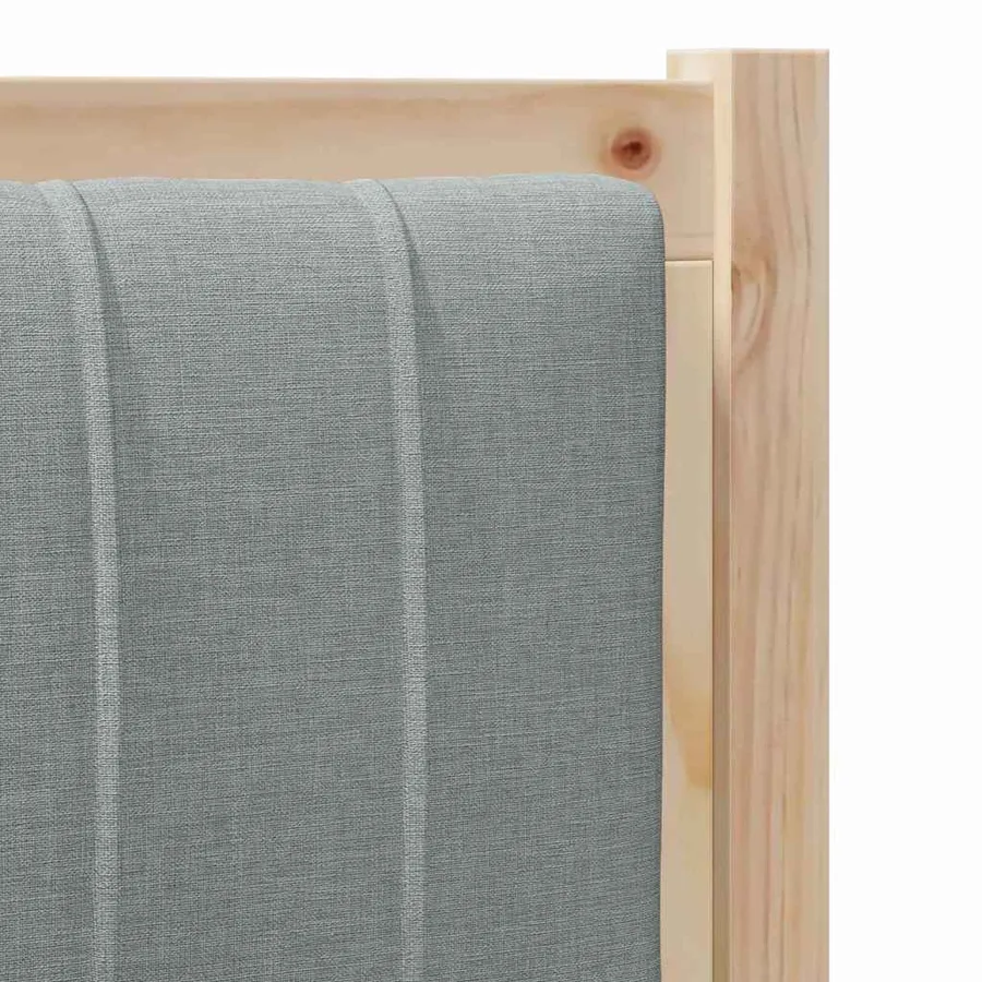 Tête de lit capitonnée Gris clair 100 cm Pin massif - 7