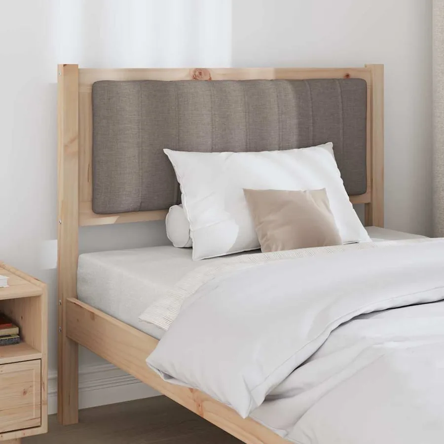 Tête de lit capitonnée avec tête de lit Marron 90 cm Pin massif - 3