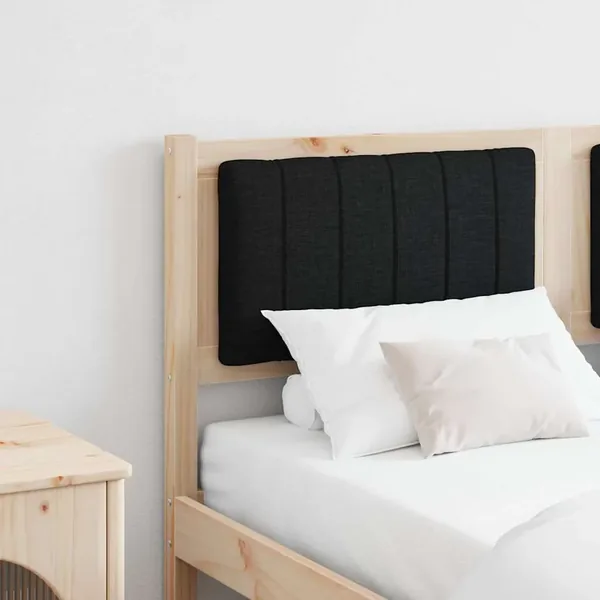 Tête de lit capitonnée Marron 140 cm Pin massif