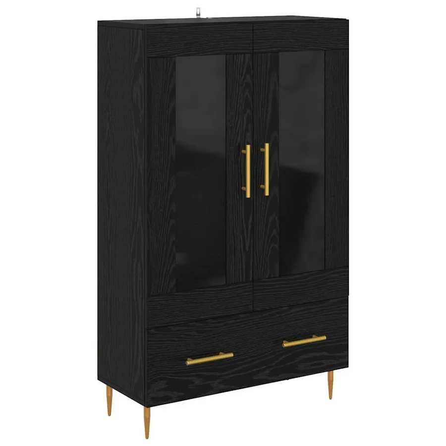 Haut Armoire avec tiroir Chêne noir 69,5 x 31 x 115 cm - 2