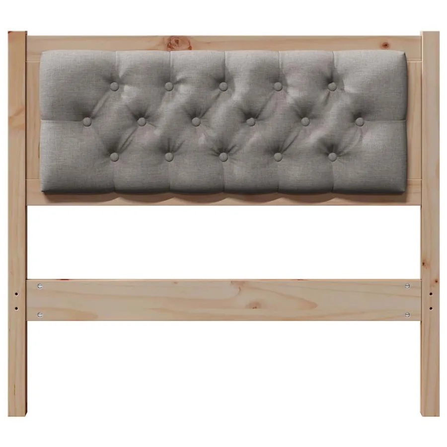 Tête de lit Autre Marron et taupe 90 cm Bois massif en pin - 4