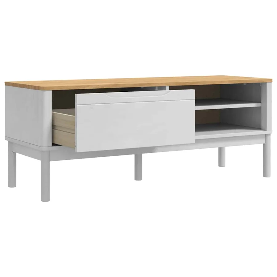 Banc de couloir FLORO Blanc 115 x 40 x 45 cm Bois de Pin Massif - 5