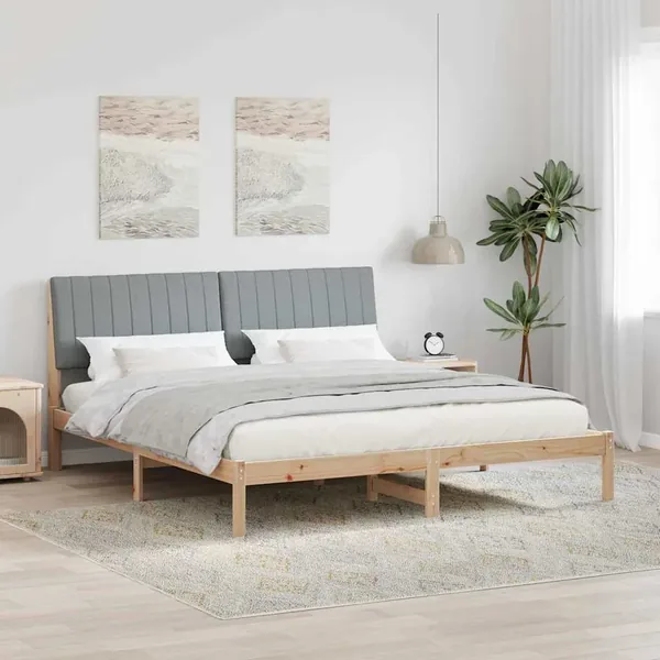 Cadre de lit avec tête de lit Marron 180 x 200 cm Pin massif