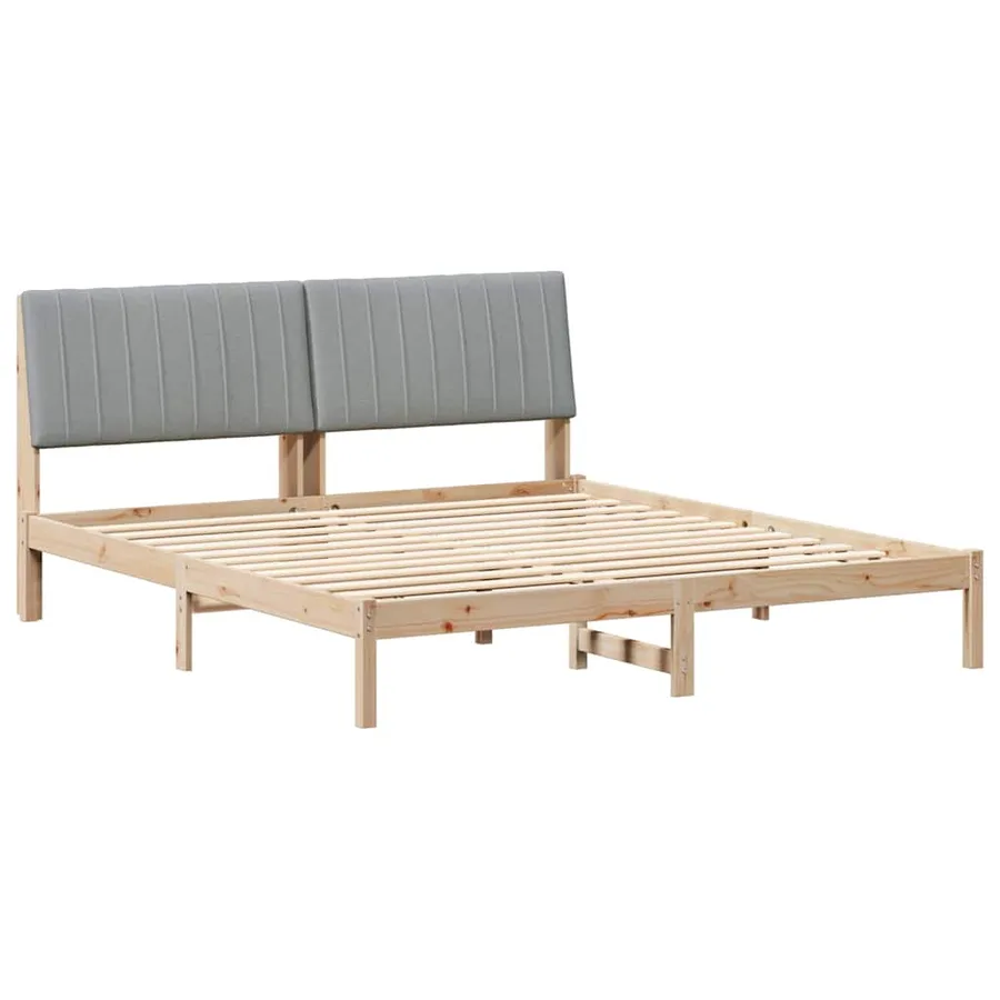 Cadre de lit avec tête de lit Marron 180 x 200 cm Pin massif - 2