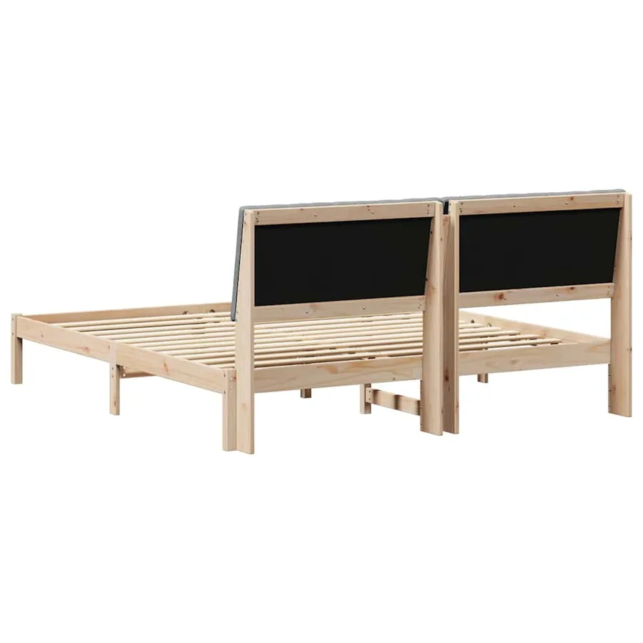 Cadre de lit avec tête de lit Marron 180 x 200 cm Pin massif - 7