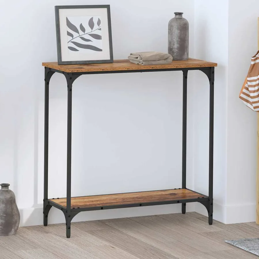 Table console Bois ancien 75 x 30.5 x 75 cm Bois d'ingénierie