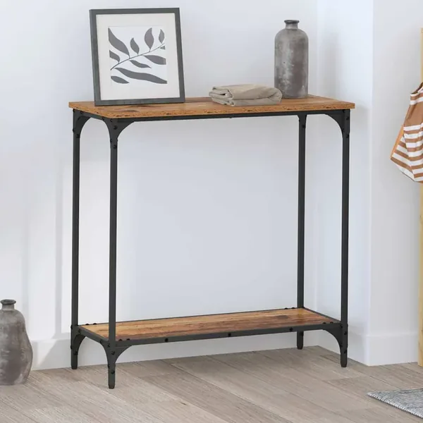Table console Bois ancien 75 x 30.5 x 75 cm Bois d'ingénierie