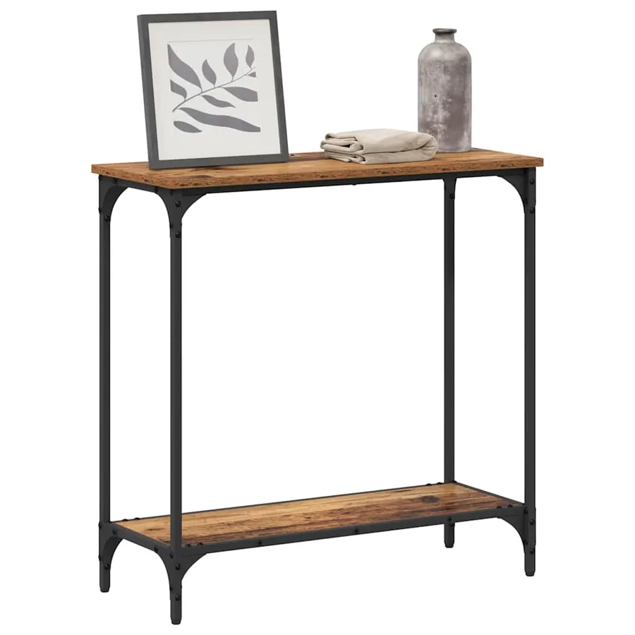 Table console Bois ancien 75 x 30.5 x 75 cm Bois d'ingénierie - 3