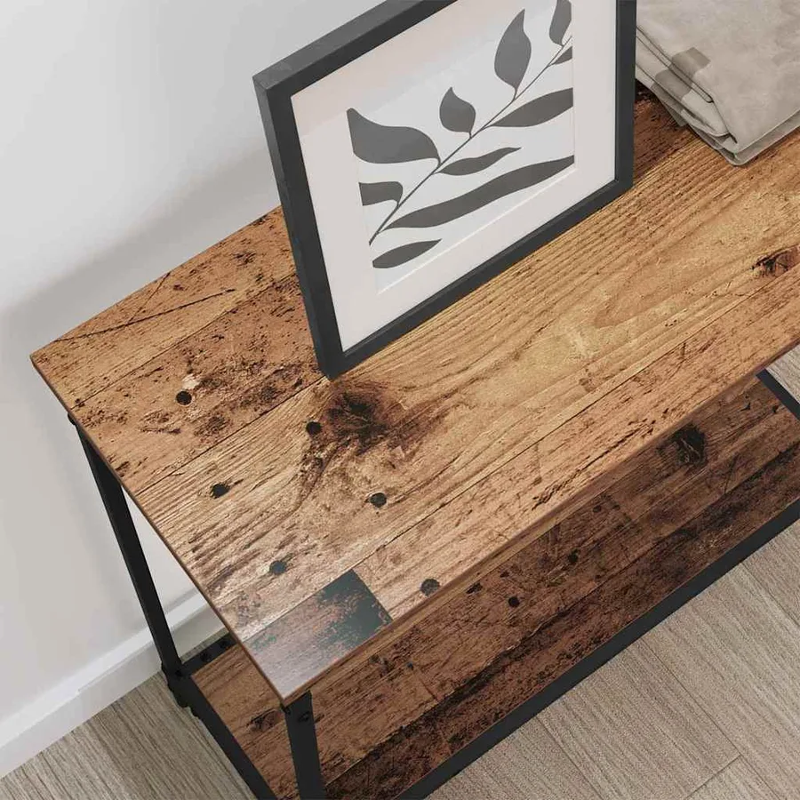 Table console Bois ancien 75 x 30.5 x 75 cm Bois d'ingénierie - 4