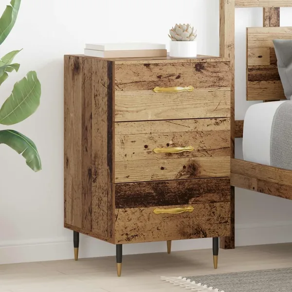 Cabinet de chevet Bois ancien 40 x 40 x 66 cm Bois d'ingénierie