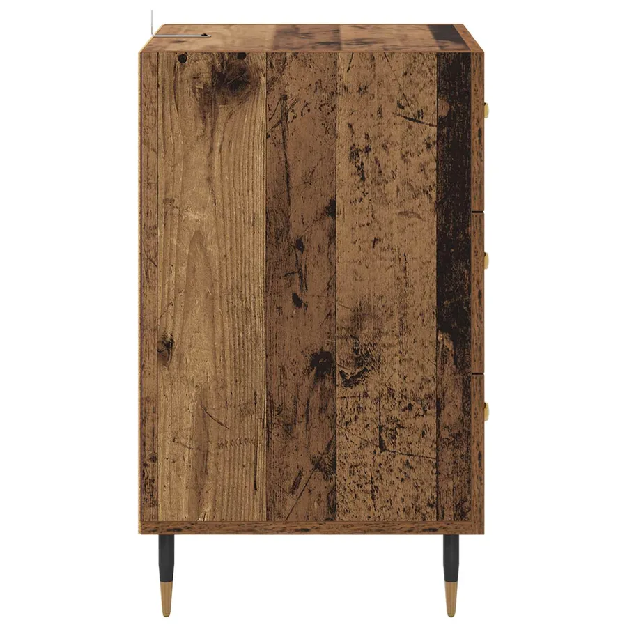 Cabinet de chevet Bois ancien 40 x 40 x 66 cm Bois d'ingénierie - 7