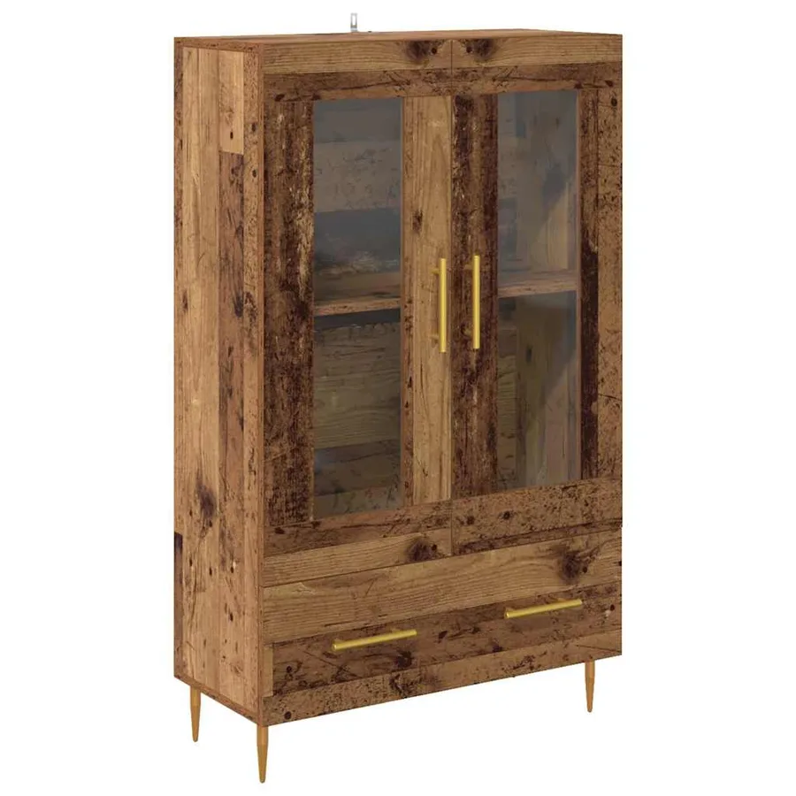 Haut Armoire avec tiroir Bois Ancien 69,5 x 31 x 115 cm - 2