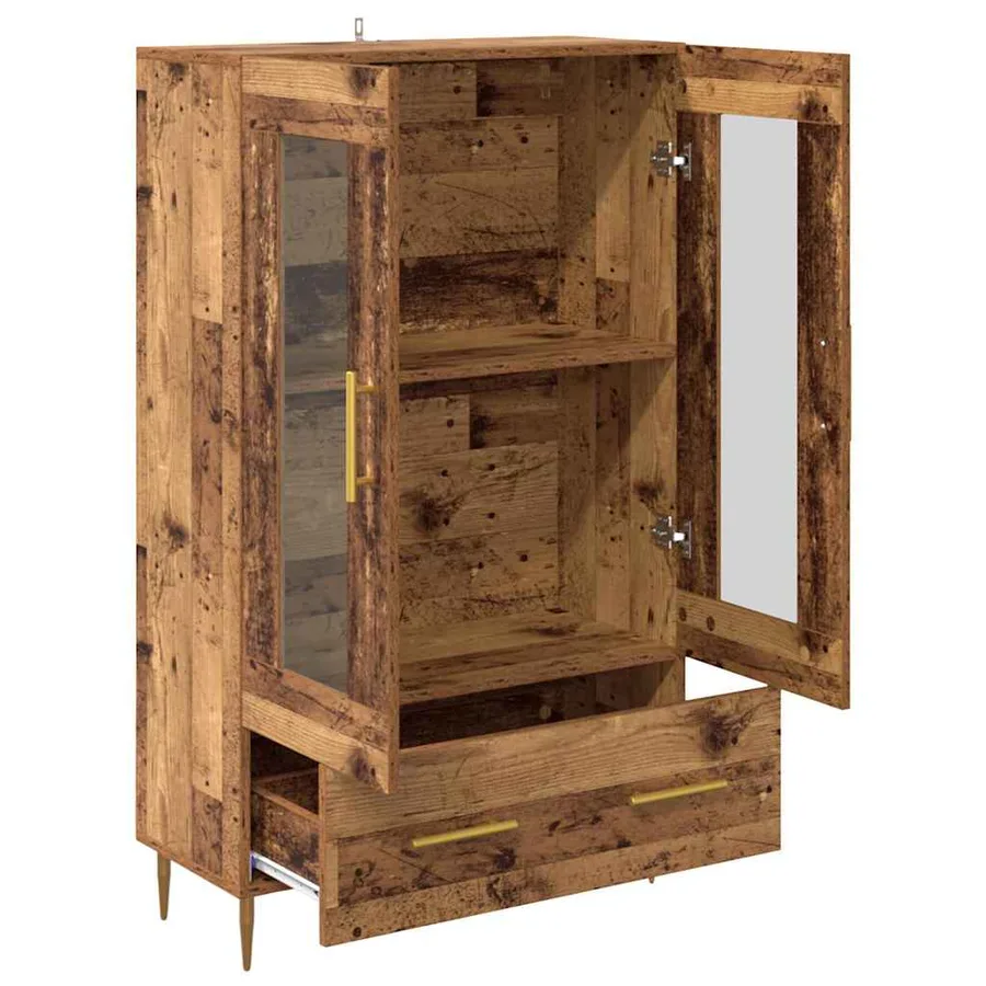 Haut Armoire avec tiroir Bois Ancien 69,5 x 31 x 115 cm - 5