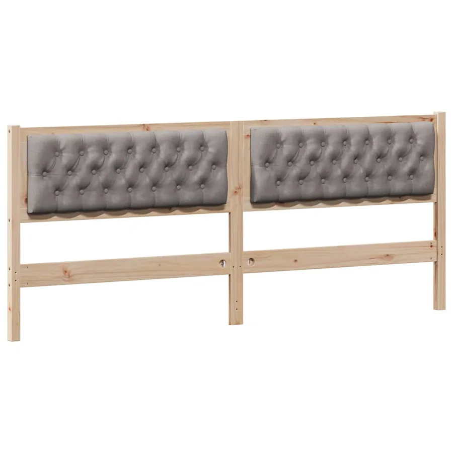 Tête de lit Autre Marron et taupe 200 cm Bois massif en pin - 2