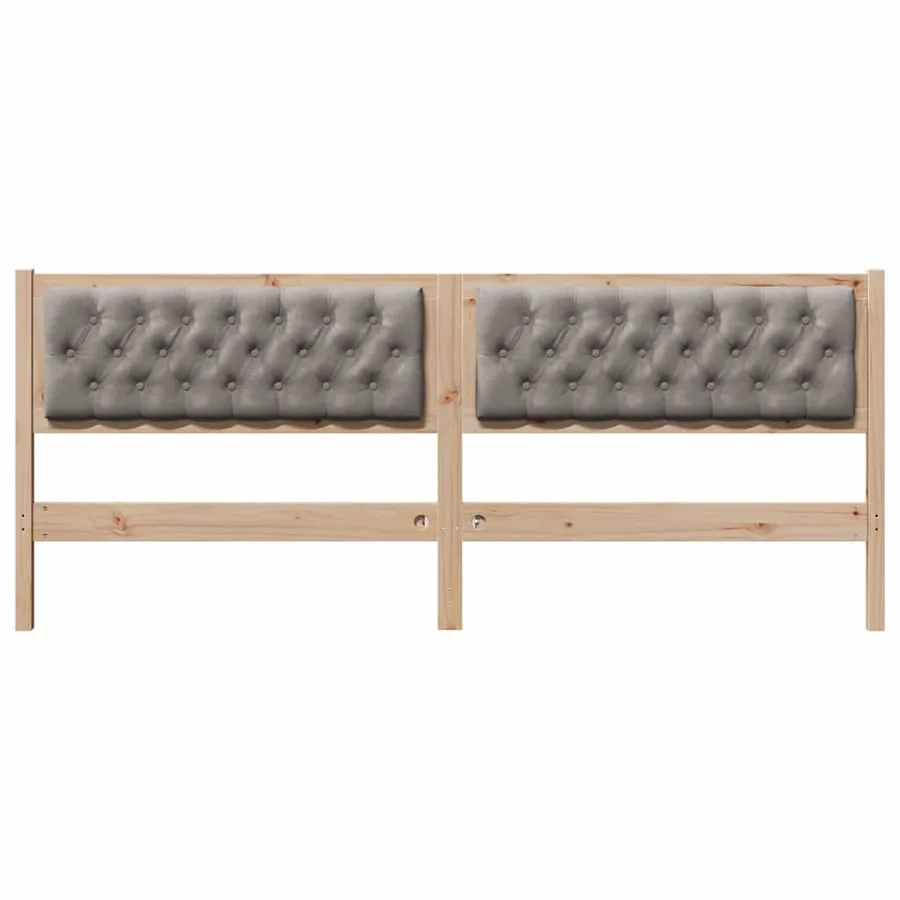 Tête de lit Autre Marron et taupe 200 cm Bois massif en pin - 4
