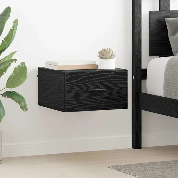Cabinet de chevet avec tiroir 2 pcs Chêne noir 35 x 35 x 20 cm