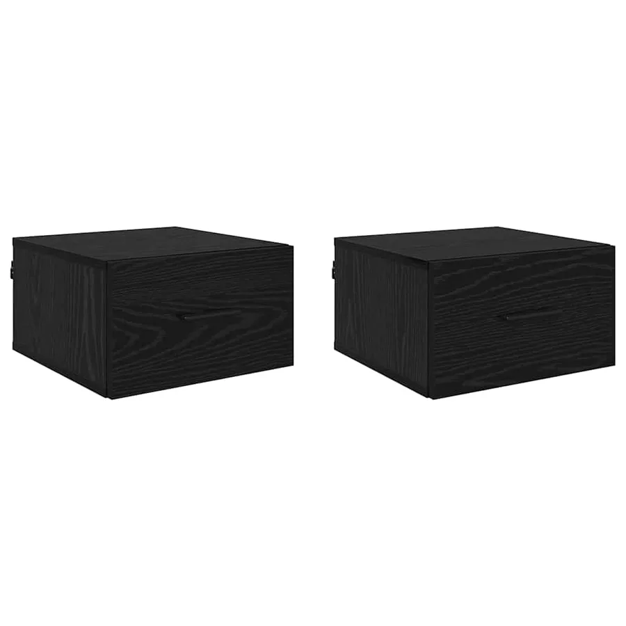 Cabinet de chevet avec tiroir 2 pcs Chêne noir 35 x 35 x 20 cm - 2