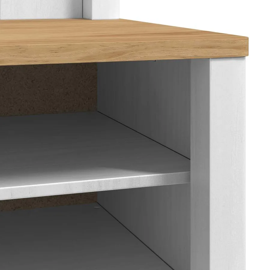Meuble de couloir avec étagère FLORO Blanc 50 x 40 x 158 cm - 9