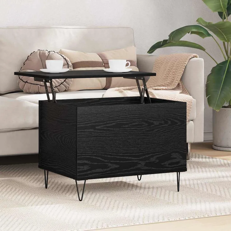 Table basse Chêne noir 60 x 44,5 x 45 cm Bois d'ingénierie - 4