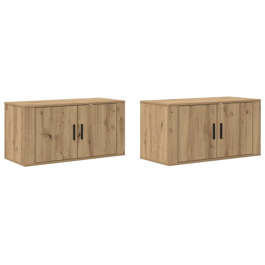 Ensemble de meuble TV mural 2 pcs Chêne artisanal - 2