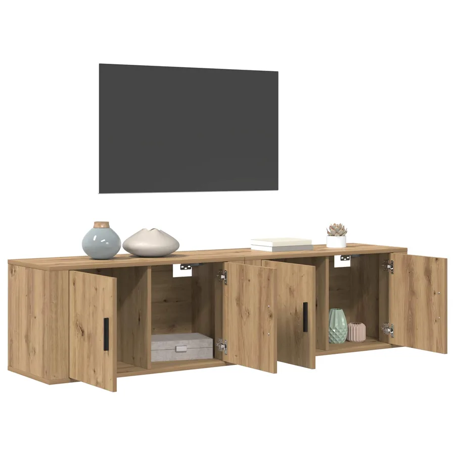 Ensemble de meuble TV mural 2 pcs Chêne artisanal - 3