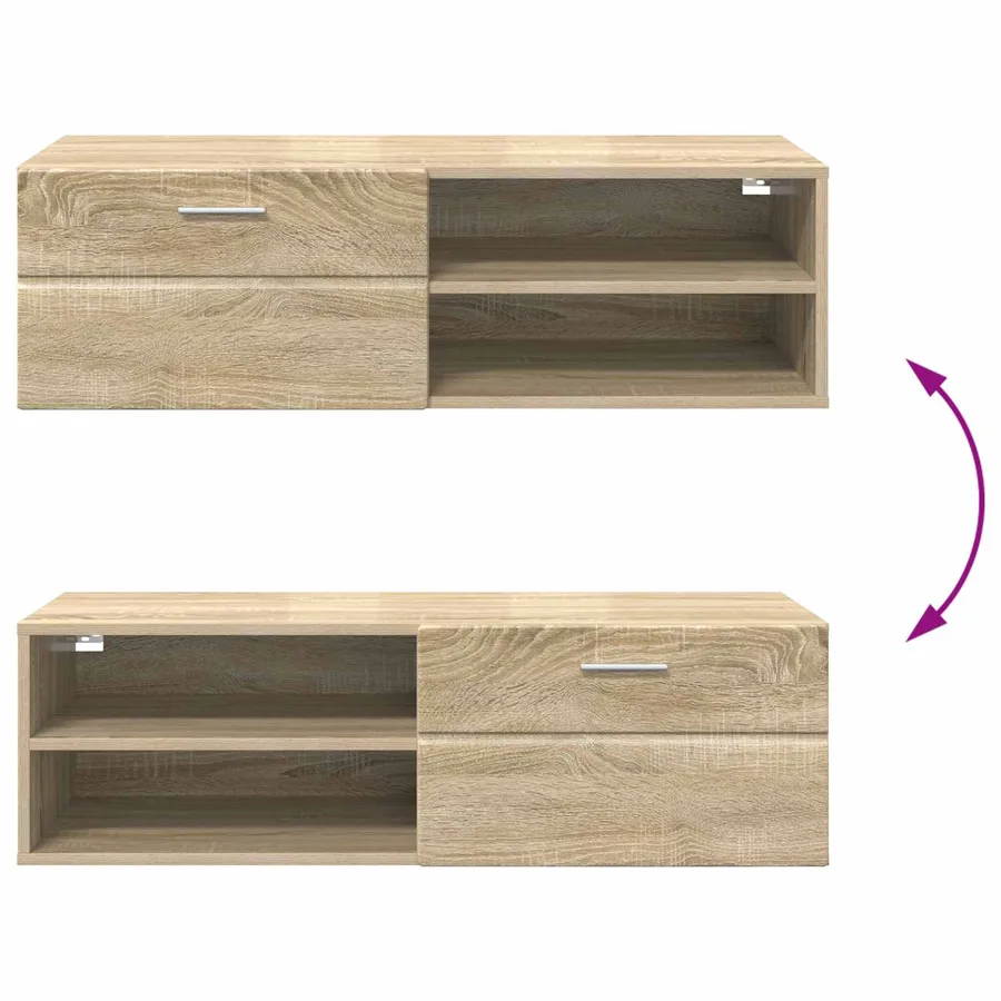 Cabinet en Bois avec tiroir Chêne Sonoma 100,5 x 39 x 30 cm - 12