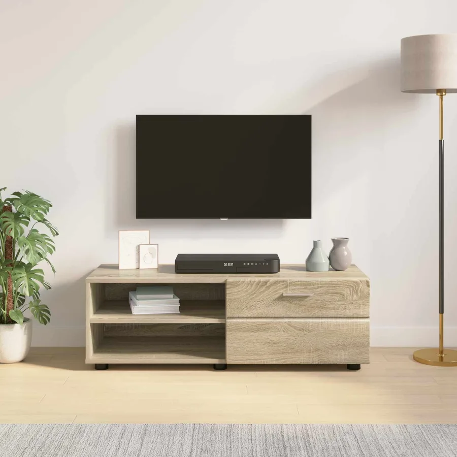 Cabinet en Bois avec tiroir Chêne Sonoma 100,5 x 39 x 30 cm - 4