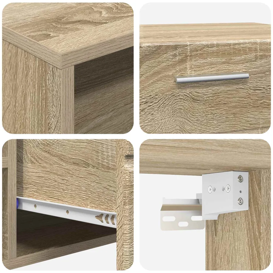 Cabinet en Bois avec tiroir Chêne Sonoma 100,5 x 39 x 30 cm - 8