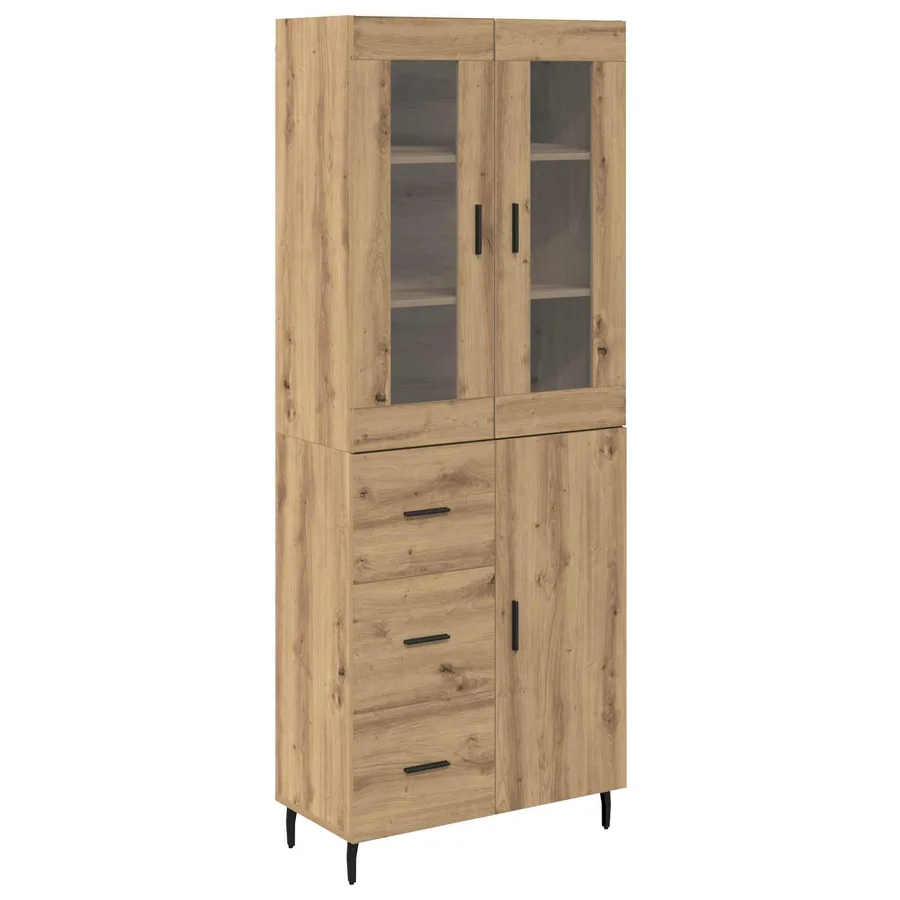 Haut Armoire 2 pcs Chêne artisanal 69,5 x 34 x 180 cm - 2