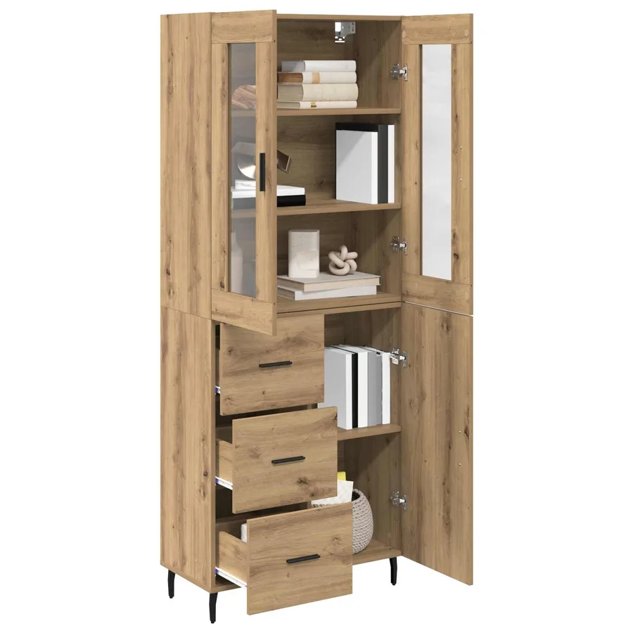 Haut Armoire 2 pcs Chêne artisanal 69,5 x 34 x 180 cm - 3