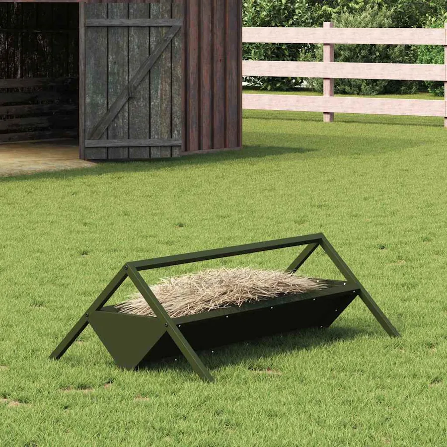 Trough d'alimentation pour le bétail Vert olive