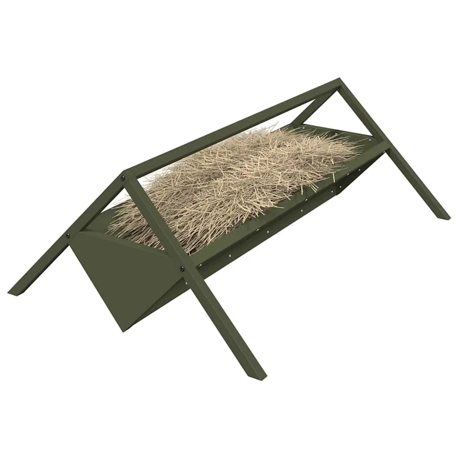 Trough d'alimentation pour le bétail Vert olive - 3