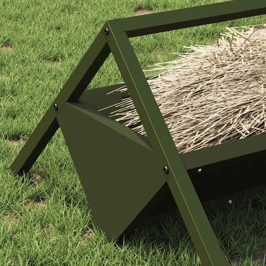 Trough d'alimentation pour le bétail Vert olive - 4