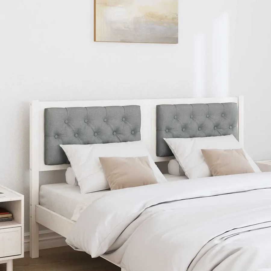 Tête de lit Autre Blanc et gris clair 140 cm Bois massif en pin - 3
