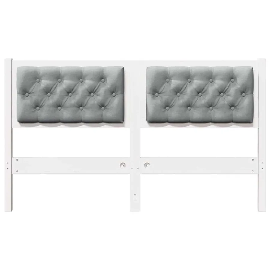 Tête de lit Autre Blanc et gris clair 140 cm Bois massif en pin - 4