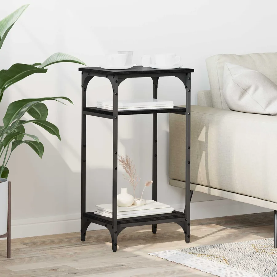Table d'appoint Chêne noir 40 x 30 x 75 cm Bois d'ingénierie