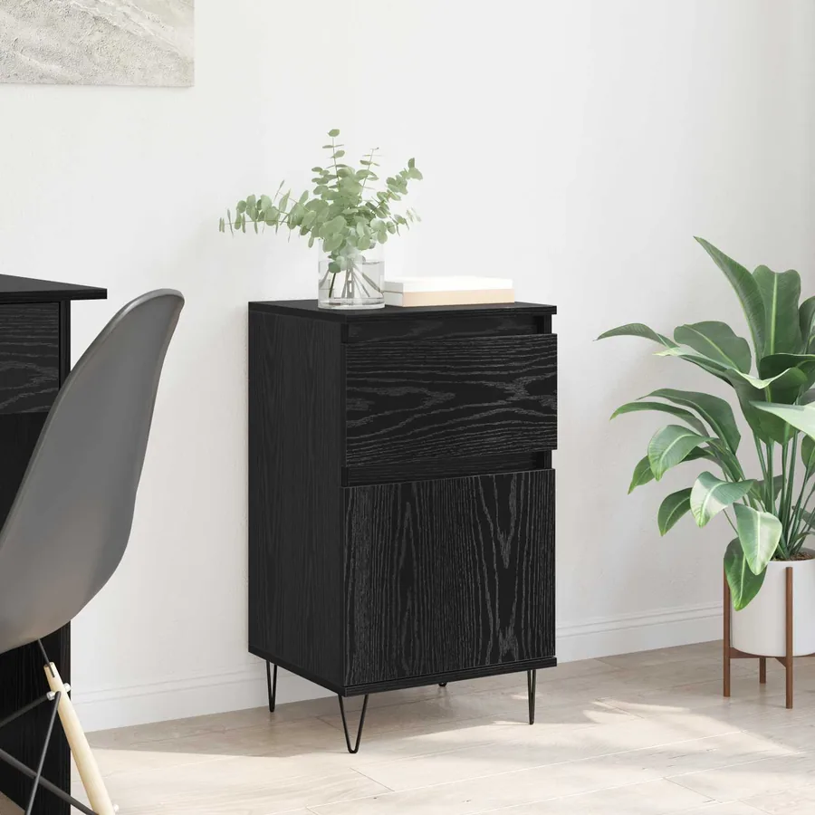 Buffet avec tiroir Chêne noir 35 x 40 x 70 cm Bois d'ingénierie