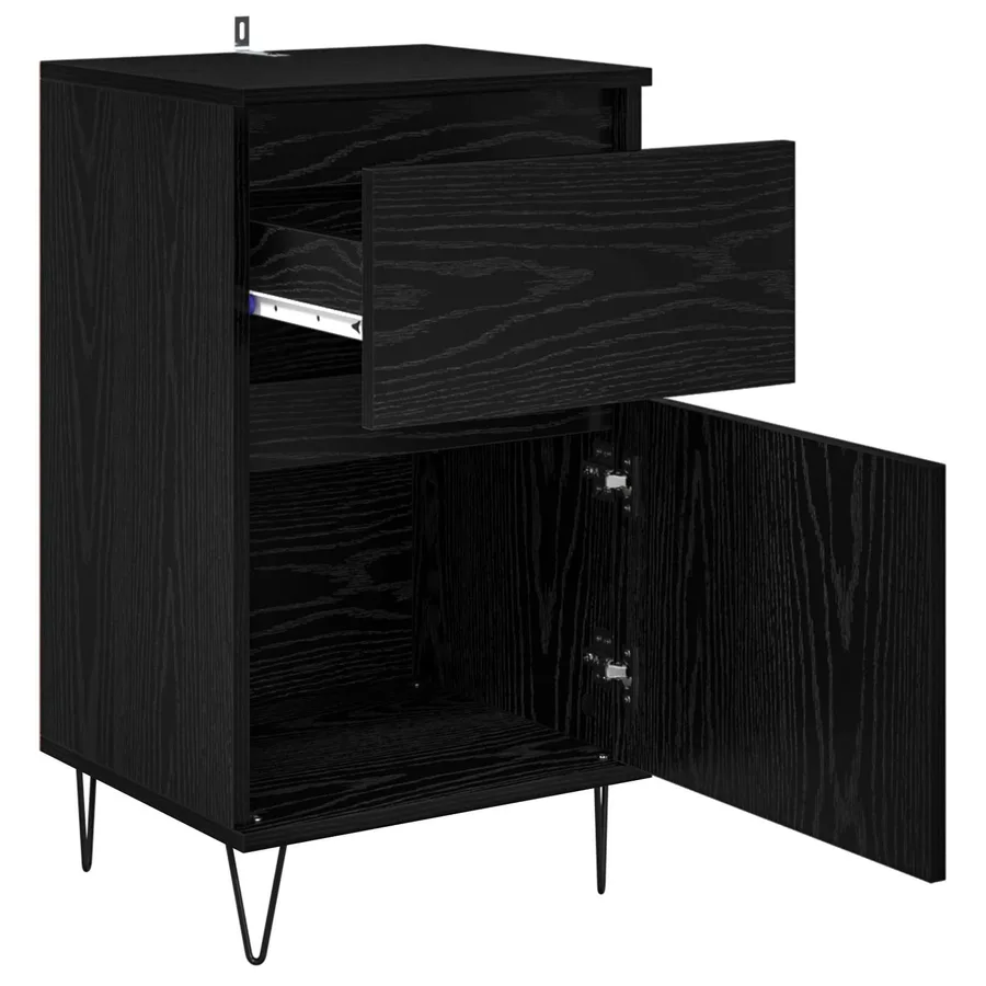 Buffet avec tiroir Chêne noir 35 x 40 x 70 cm Bois d'ingénierie - 5
