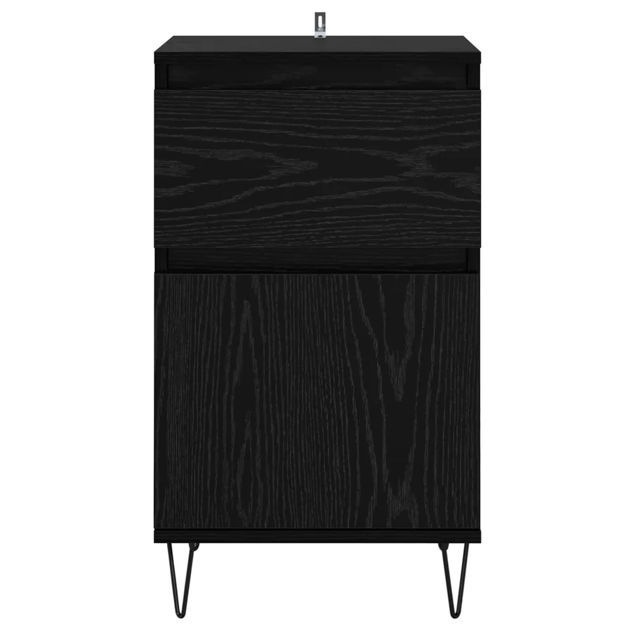 Buffet avec tiroir Chêne noir 35 x 40 x 70 cm Bois d'ingénierie - 6