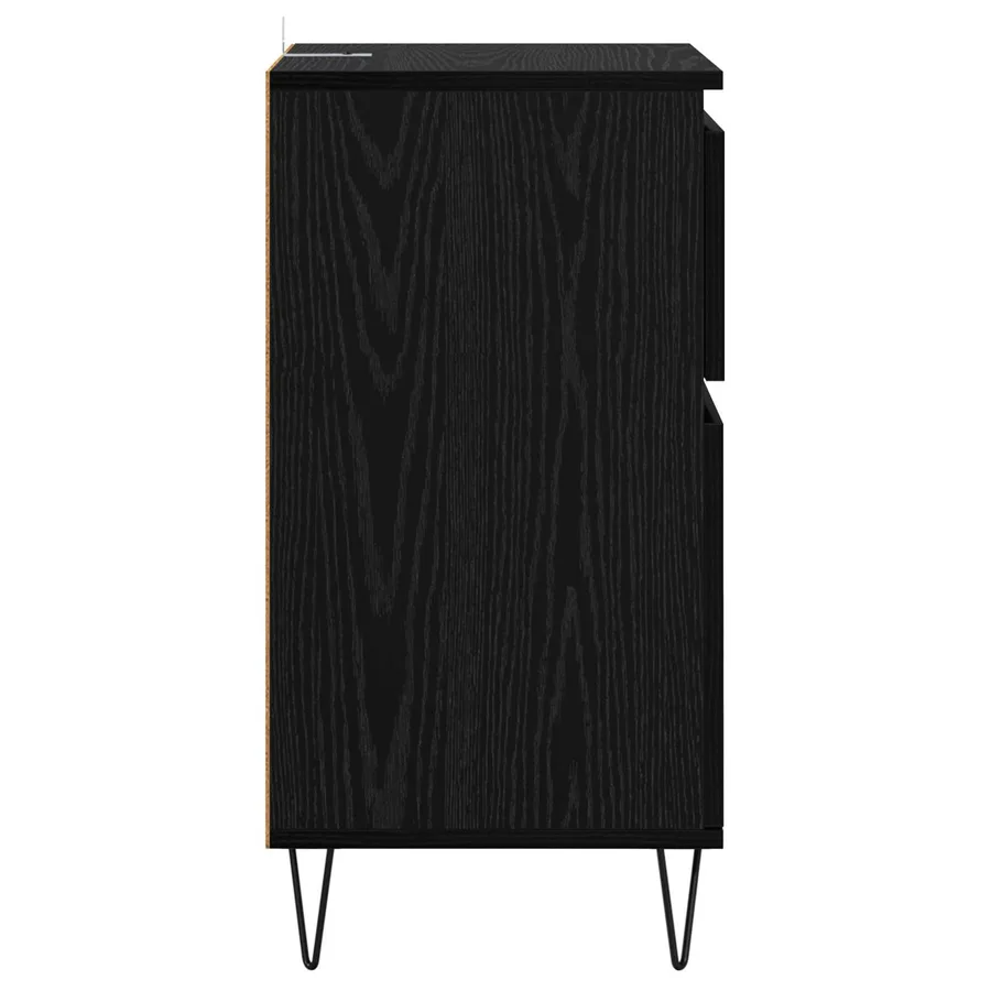 Buffet avec tiroir Chêne noir 35 x 40 x 70 cm Bois d'ingénierie - 7