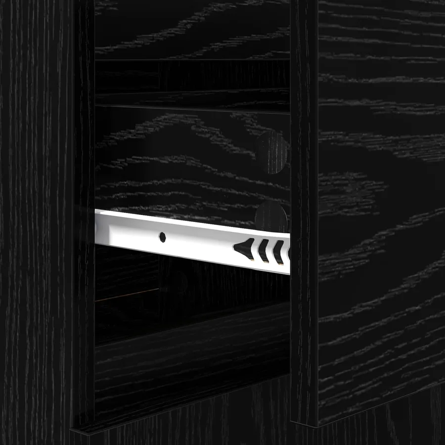 Buffet avec tiroir Chêne noir 35 x 40 x 70 cm Bois d'ingénierie - 8