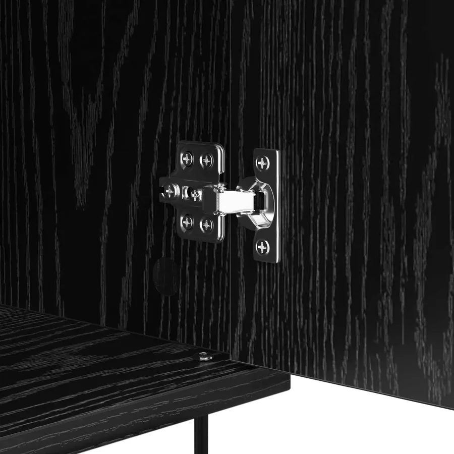 Buffet avec tiroir Chêne noir 35 x 40 x 70 cm Bois d'ingénierie - 9