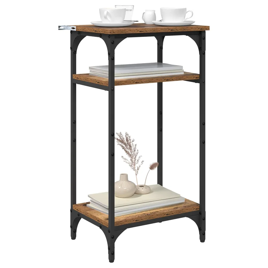 Table d'appoint Bois Ancien 40 x 30 x 75 cm Bois d'ingénierie - 3
