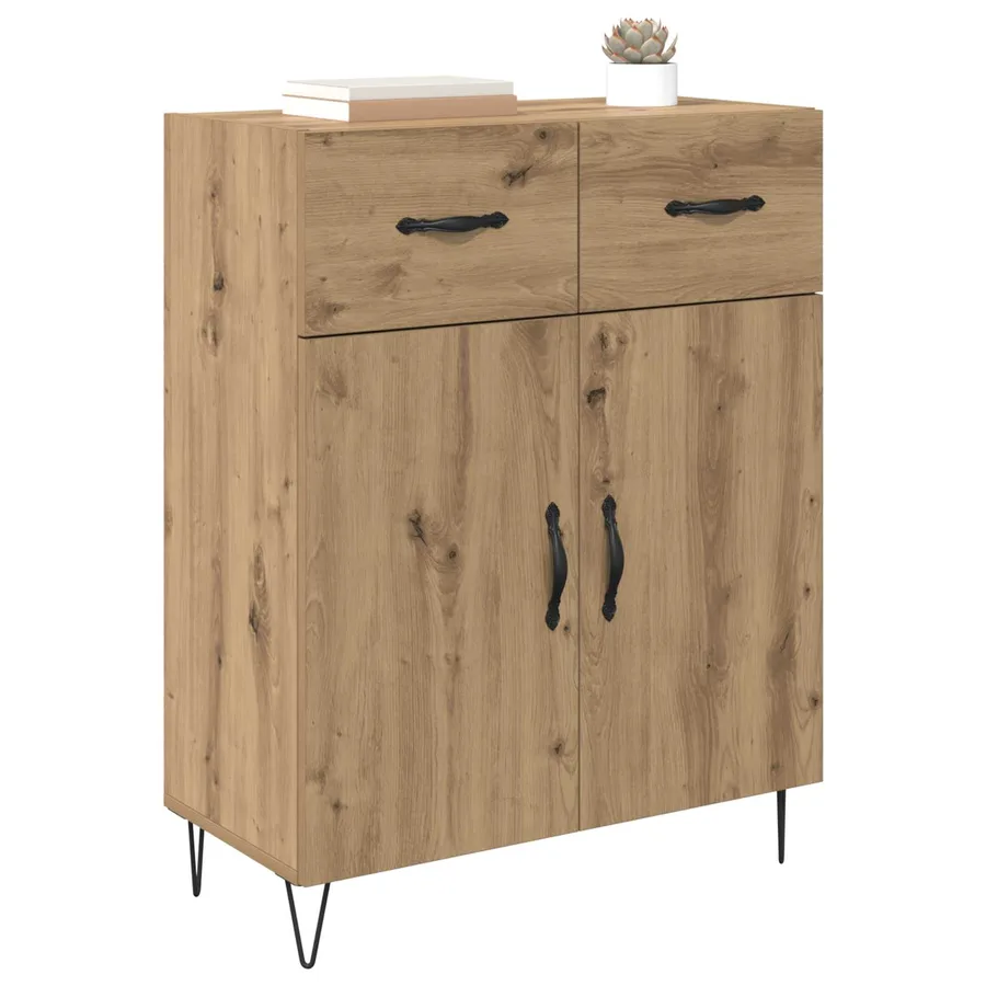 Buffet Chêne artisanal 69,5 x 34 x 90 cm Bois d'ingénierie - 3