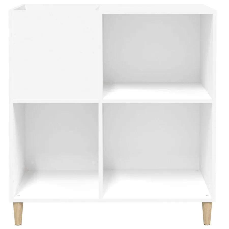 Armoire à disques blanc 84,5x38x89 cm bois d'ingénierie - 5