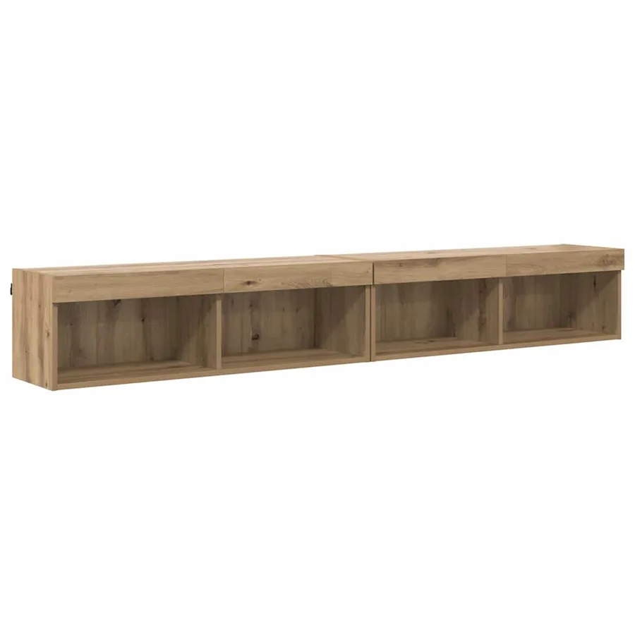 Ensemble meuble TV 2 pcs Chêne artisanal Bois d'ingénierie - 2