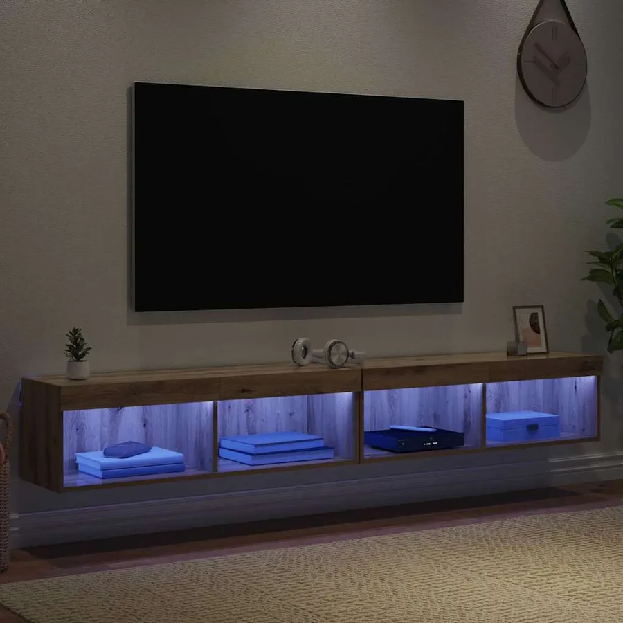 Ensemble meuble TV 2 pcs Chêne artisanal Bois d'ingénierie - 5