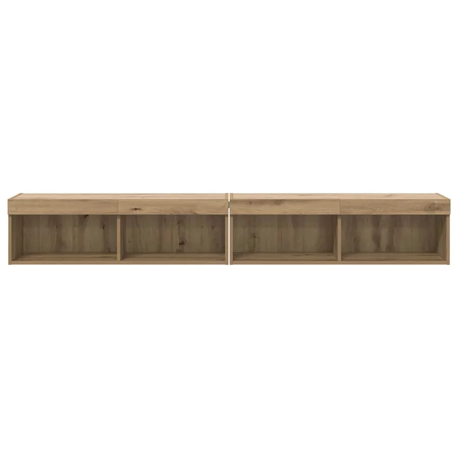 Ensemble meuble TV 2 pcs Chêne artisanal Bois d'ingénierie - 7