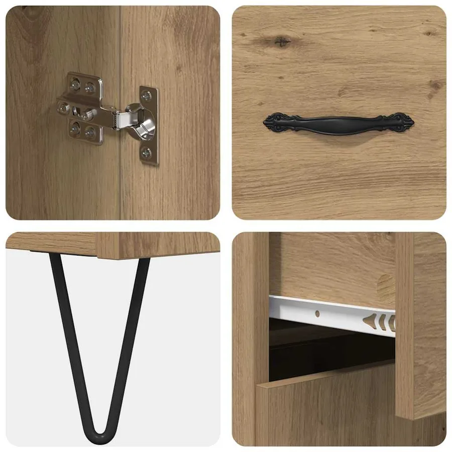 Haut Armoire Chêne artisanal 69,5 x 34 x 180 cm - 11